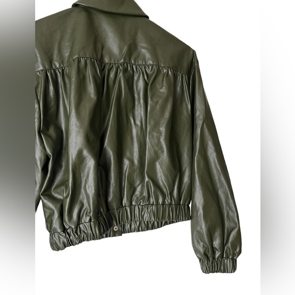 Revolve Majorelle Kai silver button closure Jacket in Olive‎ Green - Picture 7 of 12